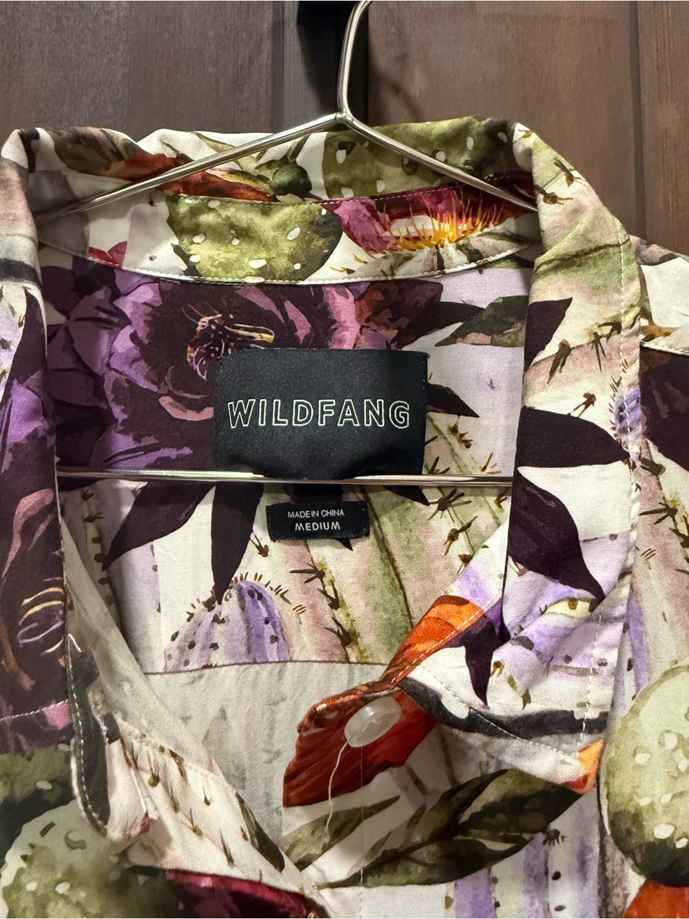 Short-Sleeve Cactus & Floral Print Shirt - Green/Multi - Picture 2 of 2